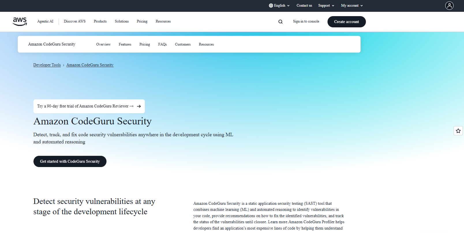 aws-codeguru-homepage
