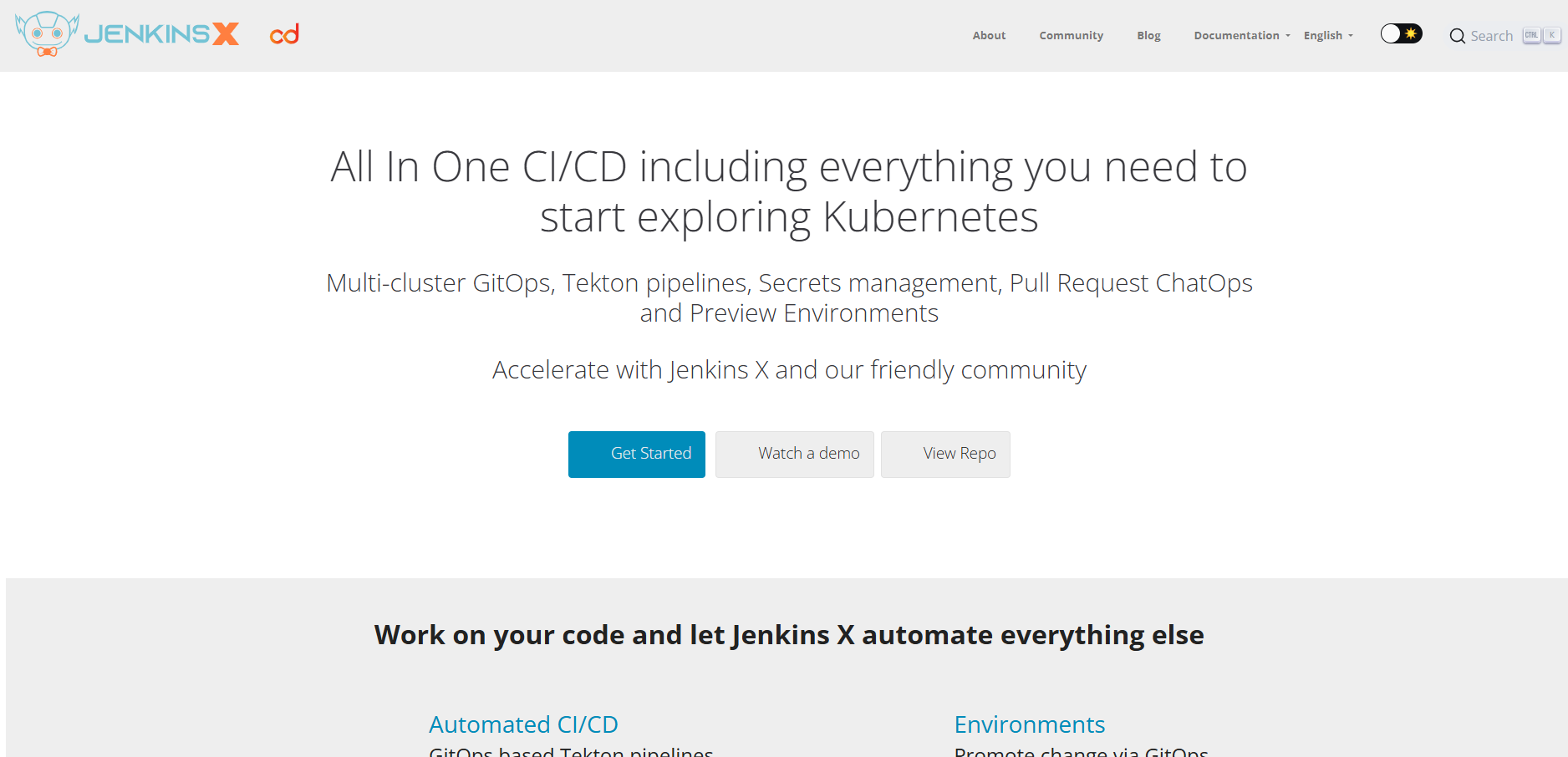 jenkinsx-homepage