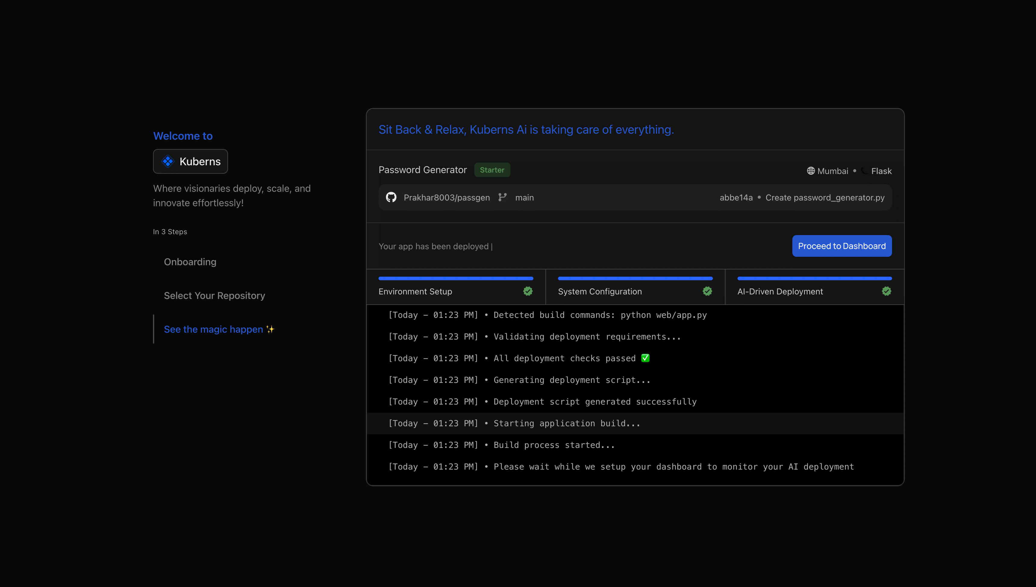 Kuberns AI deploying your MCP server