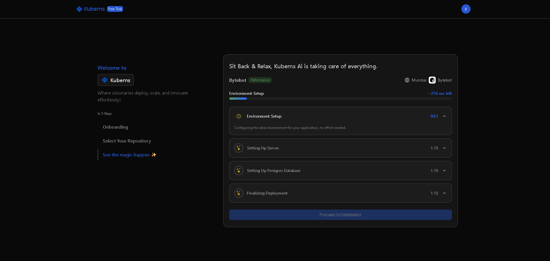 Launch the deployment
