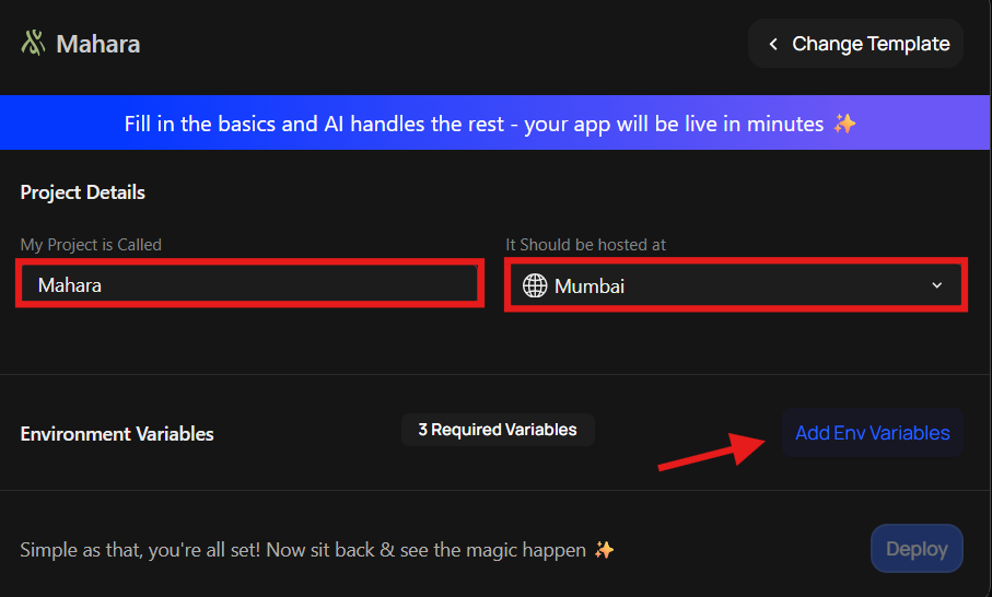 Configuration for Mahara deployment