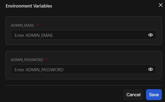 Env variables for Medusa