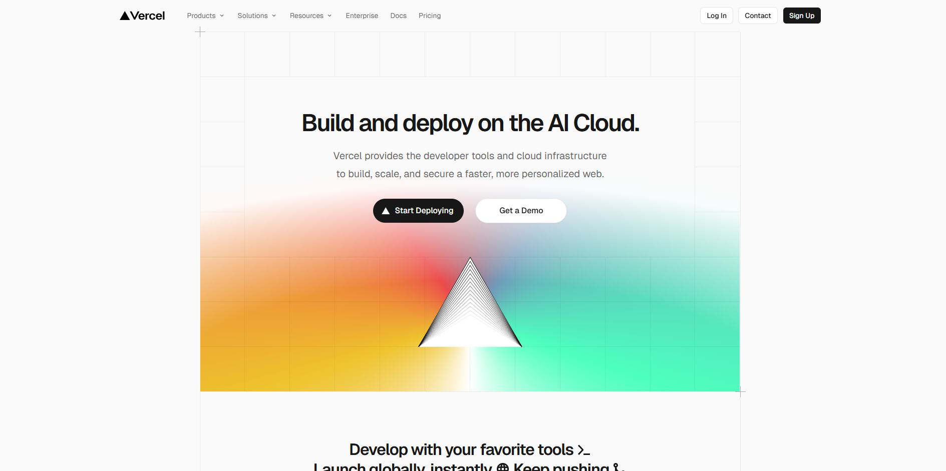 vercel-home-page